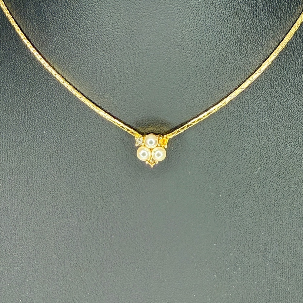 Christian Dior 18K Gold Plated Pearl Necklace | Vintage | Project Piece - Picture 2 of 3